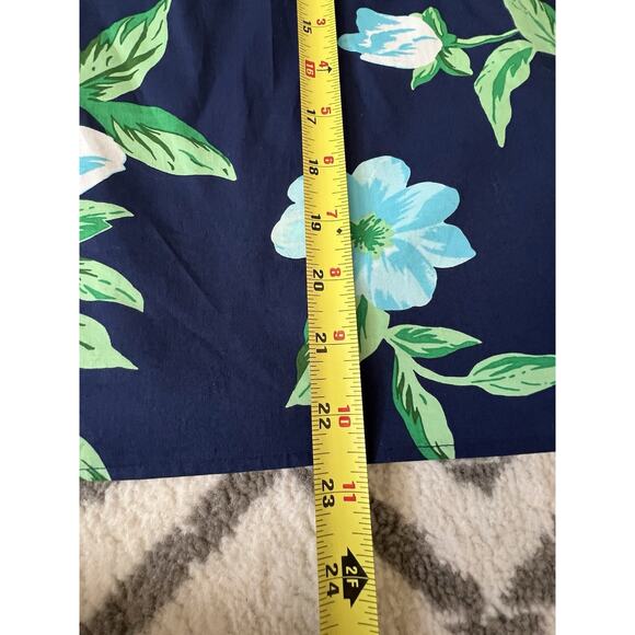 TALBOTS Stunning Floral Poplin 2 Piece Bateau Blouse Midi Skirt Set Large/14 - Picture 10 of 16